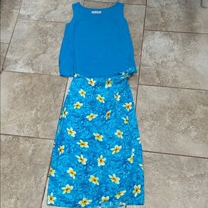Jams World Aqua Blue Floral Maxi Set